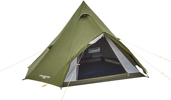 ワンポール型テントは広くて設置が簡単